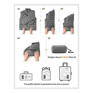 Chaqueta de invierno acolchada con aislamiento empacable ligera para hombre, abrigo hinchado alternativo de plumón resistente al agua de alta calidad - Product Image 3