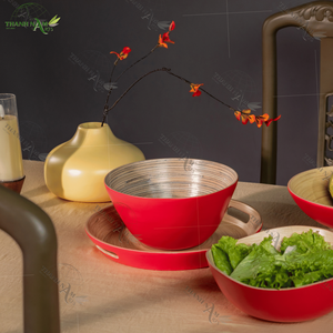 Recién llegado, cuenco de fruta de ensalada de bambú Natural ecológico personalizado para cocina, Picnic, restaurante, uso OEM, plato para servir - Product Image 5