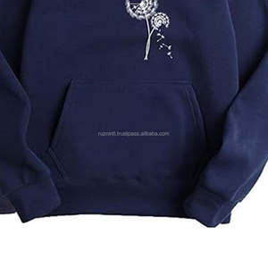 Vente flash Ensemble de survêtement en molleton de qualité supérieure bleu marine avec strass Fabriqué en 100% coton pour hommes et femmes - Product Image 5