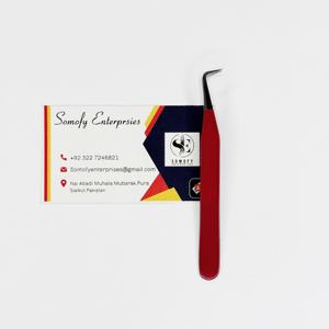 Pinzas de Precisión para Pestañas de Volumen en Ángulo de 90 Grados, Sostenibles, con Logotipo Personalizado, Acero Inoxidable, 10 mm, Lisas, Probadas a Mano - Product Image 2