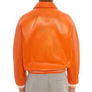 Chaqueta Universitaria de Béisbol Personalizada para Hombre, Estilo Urbano, Lisa, con Cuello Alto y Logotipo Frontal - Product Image 4