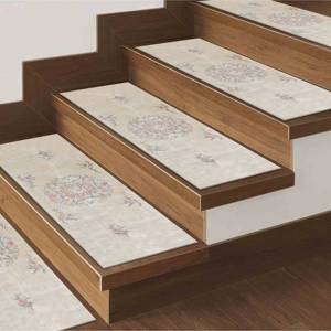 Beige Printed <b>Rug</b>: Soft Tones <b>Boho</b> Modern Stair Treads,Goblen - Product Image 5