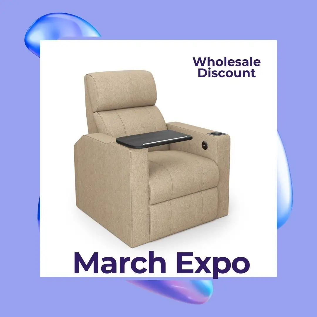 SALE MARCH EXPO!! Verona Recliner Fabric/Leatherette Standard Table