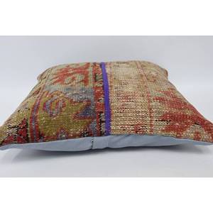 Multicolor Bohemian 18x18 Wool Pillow Portable <b>Vintage</b> Embroidered Woven Cushion for <b>Bedding</b> Floor Decor 16x16 Inch Decorative - Product Image 5
