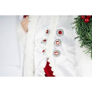 Figura de Papá Noel Rojo de 90 cm, Material Sintético Tradicional, Hecho en Italia, Juguete Decorativo Festivo - Product Image 3