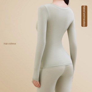 Ensemble de sous-vêtements longs pour homme, personnalisable, standard, thermique, respirant, polyester/coton, haute élasticité, grande taille, haute qualité - Product Image 3