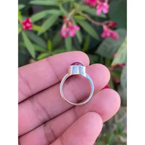 Natural Ruby Heart <b>Ring</b> <b>925</b> Sterling <b>Silver</b> Handmade Heart Shape Gemstone <b>Ring</b> Wholesale Jewelry Supplier - Product Image 6