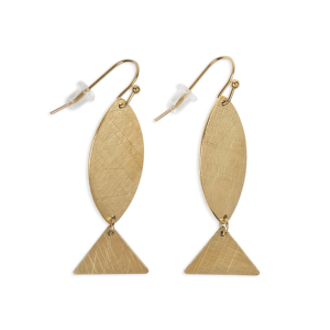 CUCOCUCA YXQ E187 Acciaio inossidabile placcato oro Design elegante Abbigliamento primaverile ed estivo Orecchini pendenti/a perno a forma di pesce alla moda - Product Image 2