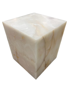 Bloque de pedestal de ónix de piedra hecho a mano, mesa auxiliar de piedra de pedestal de mármol, mesa de centro de mármol para sala de estar - Product Image 2