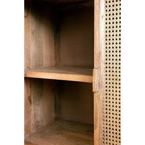 Mueble de Almacenamiento Compacto de Madera Maciza |   Mueble Artesanal de Dos Puertas para Sala de Estar, Comedor, Bar en Casa y Mueble para TV - Product Image 6