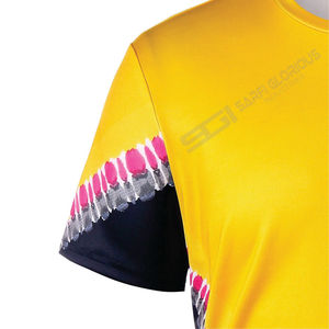 เสื้อยืดผ้าฝ้ายพอดีตัวสำหรับผู้ชายเสื้อยืดพิมพ์ลายซับลิเมชันเป็นที่นิยม: เสื้อยืดพิมพ์ลายโลโก้แบบเรียบๆสำหรับฟิตเนส - Product Image 5