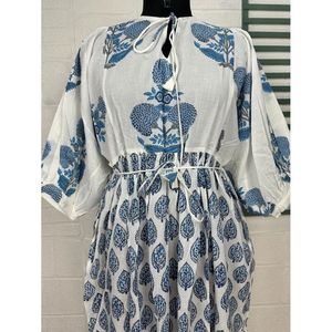 Boho Pure Cotton Maxi <b>Dress</b> <b>Elastic</b> Waist Soft Breathable Sustainable Clothing Perfect Gift for Her Intricate Hollow Versatile - Product Image 5