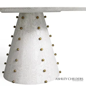 Table à manger Spheres - Finition éclatante en chêne cerisé ébène, pièce maîtresse pour une salle à manger moderne - Product Image 4