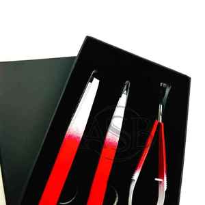 Pince à épiler de Noël Collection Rouge Blanc Pince à sourcils durable Pince à sourcils pointue inclinée personnalisée avec ciseaux à sourcils - Product Image 5