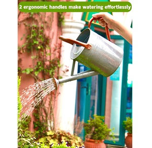 Arrosoir minimaliste en métal enduit de poudre avec finition blanche lisse idéal pour le jardinage moderne à la maison et au bureau - Product Image 1