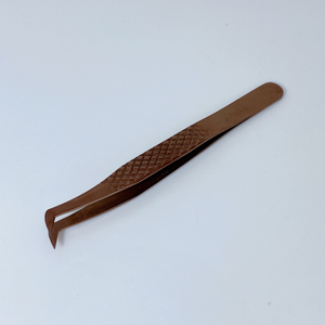 แหนบถอนขนตาพลาสม่าสีโรสโกลด์แหนบหนีบขนตาแบบตรงและโค้งงอ - Product Image 6