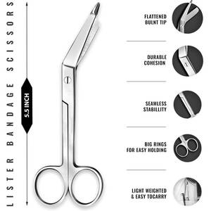 Ergonomic lister kéo cho Bộ dụng cụ sơ cứu y tế tiện ích kéo cho y tá, trường hợp khẩn cấp, bệnh viện sử dụng kéo phẫu thuật - Product Image 2