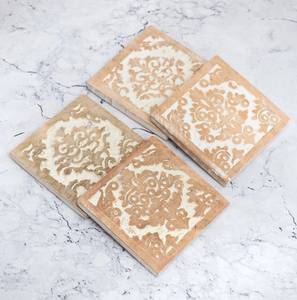 Decorative Handcrafted Wooden <b>Coasters</b> Set Elegant <b>Drink</b> <b>Coasters</b> <b>for</b> Home Table Decor Kitchen Use and Gift Presentation Usage - Product Image 2