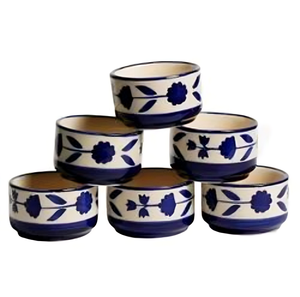 Hermosos cuencos de cerámica hechos a mano para invitados o eventos de comedor familiar con intrincados detalles y patrones - Product Image 1