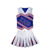 Ensemble de jupe et haut de cheerleading personnalisé de haute qualité pour la danse, uniforme scolaire de cheerleading, mélange de polyester/spandex et de coton pour les compétitions et les événements