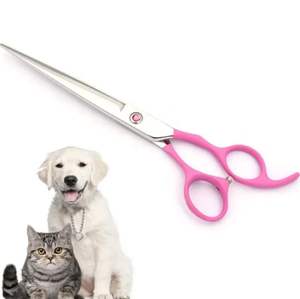 High Quality Pet Grooming Scissors| Wholesale Pet Grooming Straight Scissor with Plastic Handle for Daily Use - Product Image 3