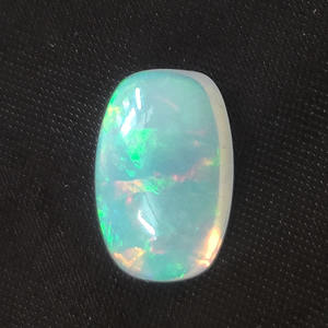 Opale éthiopienne naturelle 14x9mm cabochon rectangle 4.05 cds cabine opale véritable pour bijoux plein de feu opale blanche pierres précieuses cabine - Product Image 2