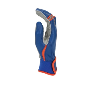 Guantes de béisbol de cuero genuino personalizados con logotipo personalizado, guantes de bateo de cuero azul con cierre de velcro para entrenamiento. - Product Image 6