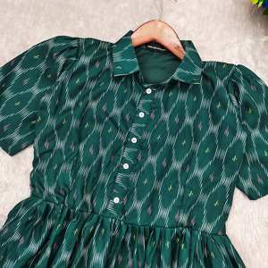 Elegante Vestido largo de algodón para fiestas de invierno Hermoso estampado para el verano - Product Image 2