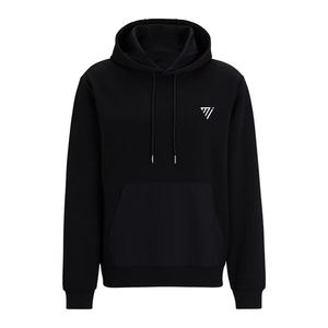 Sweat à capuche à la mode avec poches avant Sweat à capuche en molleton lourd surdimensionné pour la saison d'hiver Sweat à capuche uni sans fermeture éclair - Product Image 1