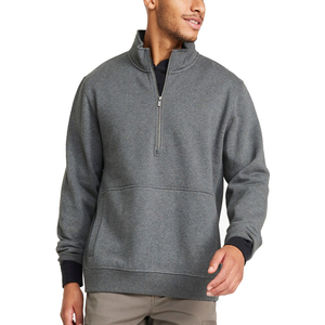 เสื้อสเวตเตอร์มีซิปสำหรับผู้ชายเสื้อสเวตเตอร์ถักแบบสวมหัวเสื้อสเวตเตอร์เปล่าใส่ได้ทั้งชายและหญิงผ้าคอตตอน100% - Product Image 3