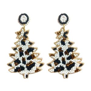 Premium Handmade Embroidery Green & <b>Red</b> Bauble Christmas <b>Drop</b> <b>Earrings</b> High Quality Seed Bead Design Statement Jewelry Unisex - Product Image 2