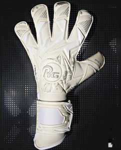 Gants de match professionnels en latex par Ability Keepers Blanc avec revers gaufré Utilisation extérieure Gants de gardien de but en caoutchouc - Product Image 4