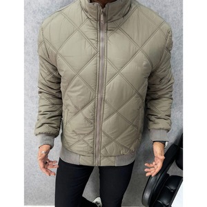 แจ็กเก็ตขนเป็ดบุด้วยเพชรสำหรับผู้ชายเสื้อโค้ทขนสีคอตั้งปรับแต่งสีได้สำหรับฤดูหนาว - Product Image 3