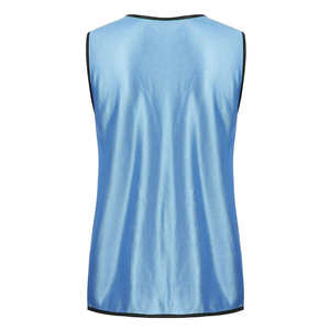 Gilets d'entraînement réversibles longue durée pour l'équipe de football avec tissu en maille respirant léger et logo frontal - Product Image 4