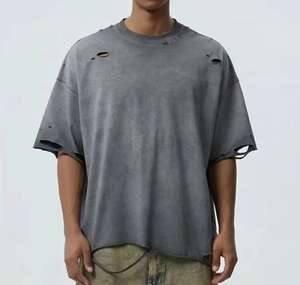 Custom Oversized <b>Tshirt</b> Graphic Acid Wash Heavyweight T-Shirt Big Digital Printing T Shirt DTG <b>Tshirt</b> for Men - Product Image 2