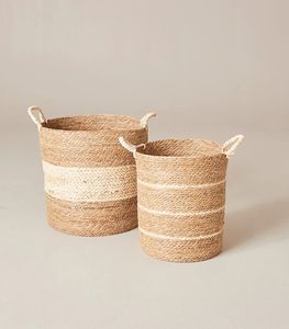 Meilleure vente paniers d'organisation de stockage à domicile écologiques bacs tissés en bois vintage Vietnam literie en toile vêtements - Product Image 3