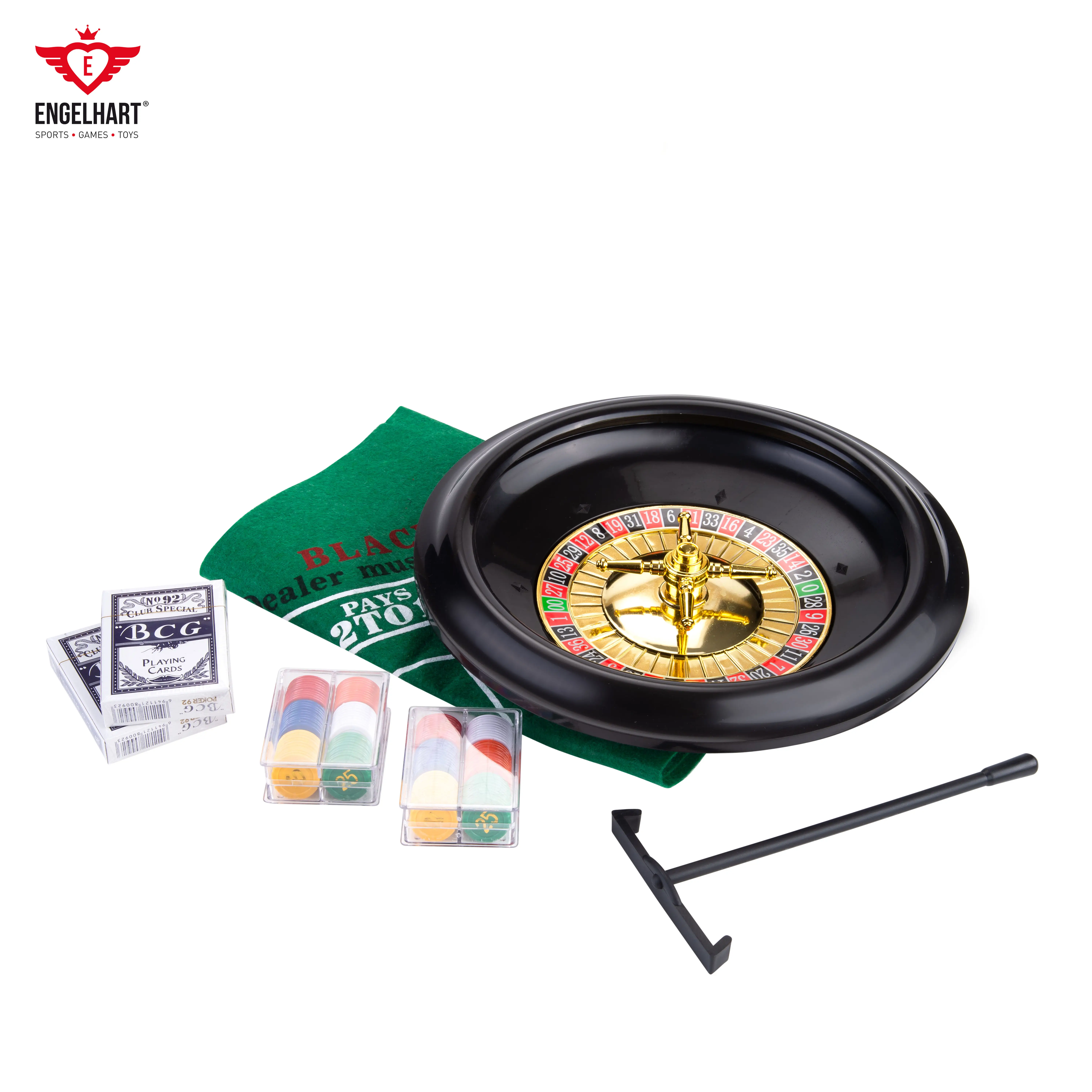 Longfield Games - Roulette Table Quality Luxury Black Jack set 12 pouces 30cm de diamètre jeu d'intérieur professionnel Jeux de casino