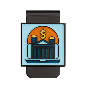 Bank Souvenir Giveaway <b>Gifts</b> Brand Logo Custom Gold-Plated Zinc Alloy Casting Money Clip with Letters Design for <b>Men</b> - Product Image 6