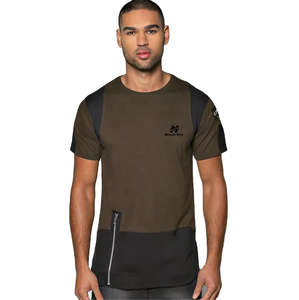 Camiseta Deportiva de Manga Corta para Hombre, 100% Algodón, con Cierre, Transpirable, de Secado Rápido, Servicio OEM Personalizado - Product Image 1