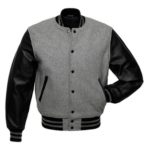 Quantité minimale de commande bas grande taille hommes collège vestes personnalisé brodé Logo Letterman veste blanc cuir manches hiver université veste - Product Image 4