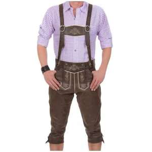 Shemax Trachten shorts pour hommes lederhosen gris ombré OEM personnalisé nouveau bavarois oktoberfest lederhosen - Product Image 1