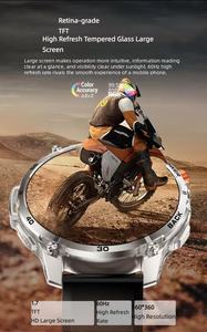 นาฬิกาสมาร์ทวอทช์ GT9IW07 ทนทาน แบตเตอรี่ขนาดใหญ่ 1000mAh ไฟฉาย LED กันน้ำระดับ IP68 สำหรับกิจกรรมกลางแจ้ง นาฬิกาสมาร์ทวอทช์สำหรับผู้ชาย - Product Image 5