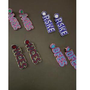 Boucles d'oreilles pendantes colorées faites à la main pour femmes, perles de rocaille, longues, légères, style bohème, bijoux tendance - Product Image 5