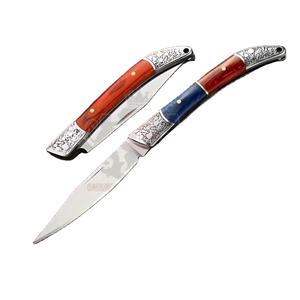 Cuchillo de bolsillo de acero multifuncional duradero Full Tang, funda con mango de madera, supervivencia al aire libre, senderismo, aventuras de pesca - Product Image 1