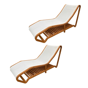 Mobilier d'extérieur Chaises longues Lit de soleil en bois Chaise de loisirs pour piscine et extérieur Prix de gros - Product Image 4
