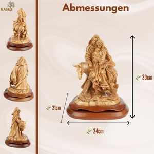 การเดินทางสู่อียิปต์ – งานแกะสลักไม้มะกอกแกะสลักด้วยมือจากเบธเลเฮม (30 ซม.) - Product Image 6