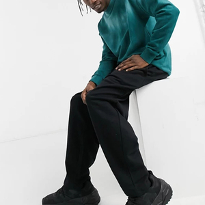 Custom Fall Pullover Two Tone Hoodie Light <b>Green</b> Acid Washed Drop Shoulder Ribbed Crew Neck <b>Tie</b> Dye Sweatshirt <b>Mens</b> - Product Image 2