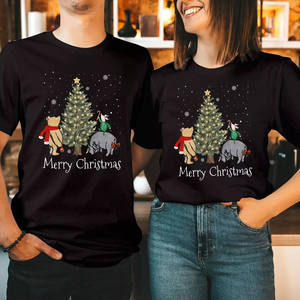 Design Ready Merry Chrimas Hombres y mujeres Relaxed Fit Camiseta de algodón Ropa de calle personalizada Logo Gráfico de gran tamaño Camiseta unisex - Product Image 5