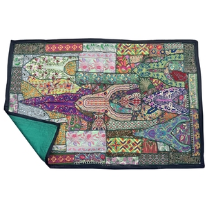 Tapiz de Estilo vintage para decoración de pared, tapiz de estilo bohemio indio tradicional cosido a mano, colores surtidos y diseño, pieza de trabajo de arte - Product Image 2