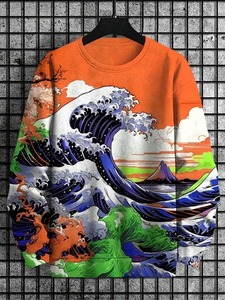 ชุดแท็คเกอร์ผู้ชายพิมพ์ลายวัฒนธรรมญี่ปุ่นชุดวอร์มลำลองมีฮู้ด + กางเกง2ชิ้นเสื้อผ้าเด็กใส่ได้ทั้งชายและหญิงมีฮู้ด - Product Image 5